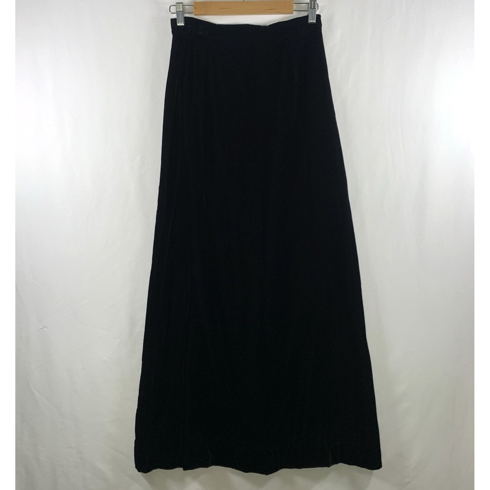 Whimsigoth Handmade High Rise Velvet Maxi Skirt Small Tall Witchy 90s Minimalist